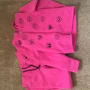 Girls pink sweat suit